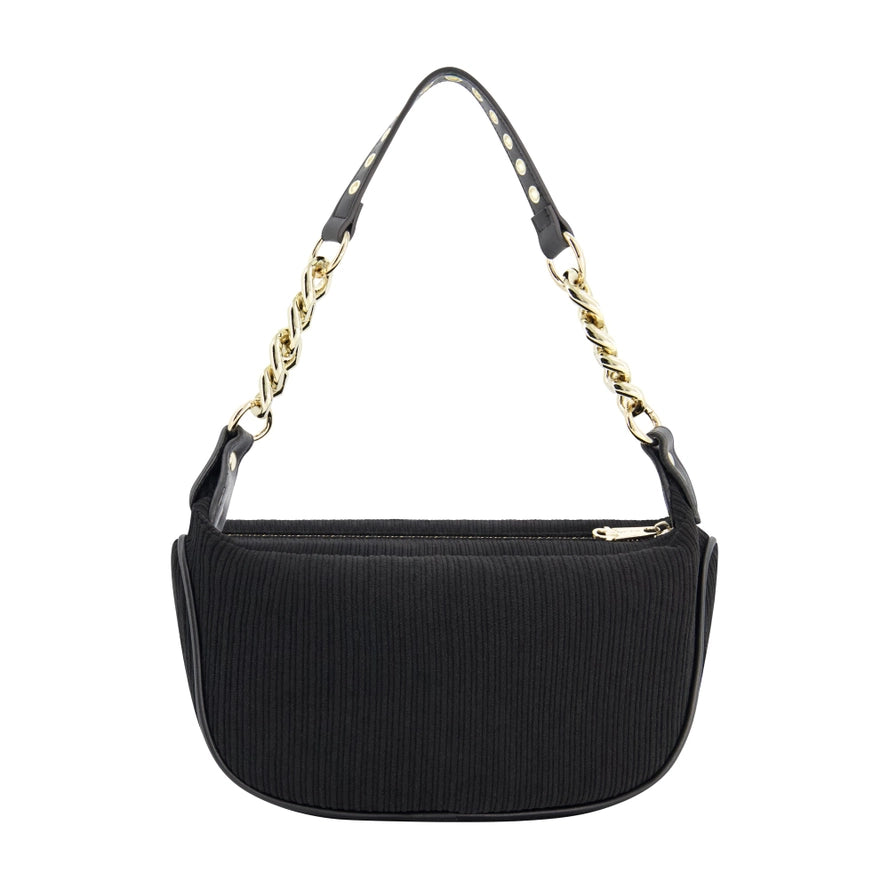 True Religion Corduroy Chain Hobo, Black