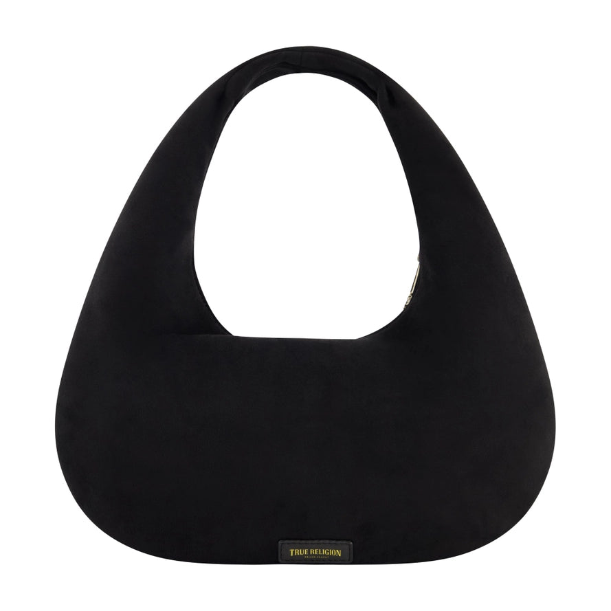 True Religion Horseshoe Link Soft Hobo, Black