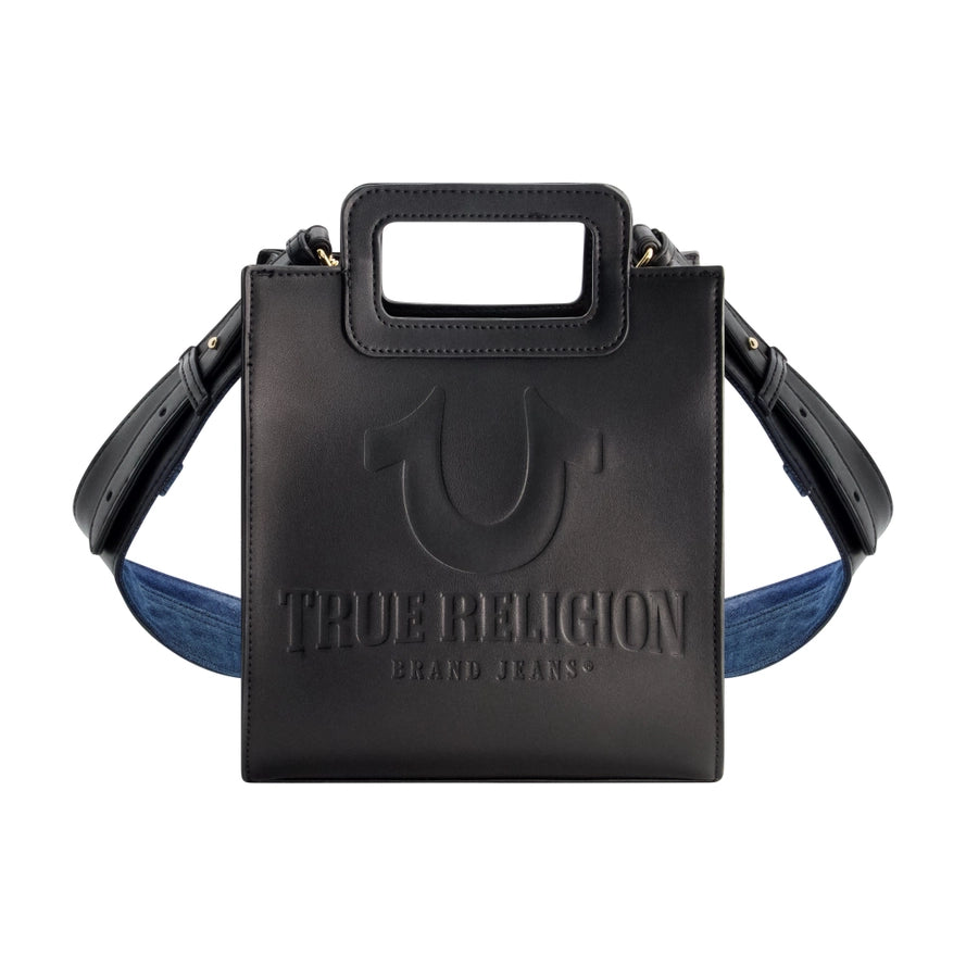 True Religion Horseshoe Motif North / South Tote, Black