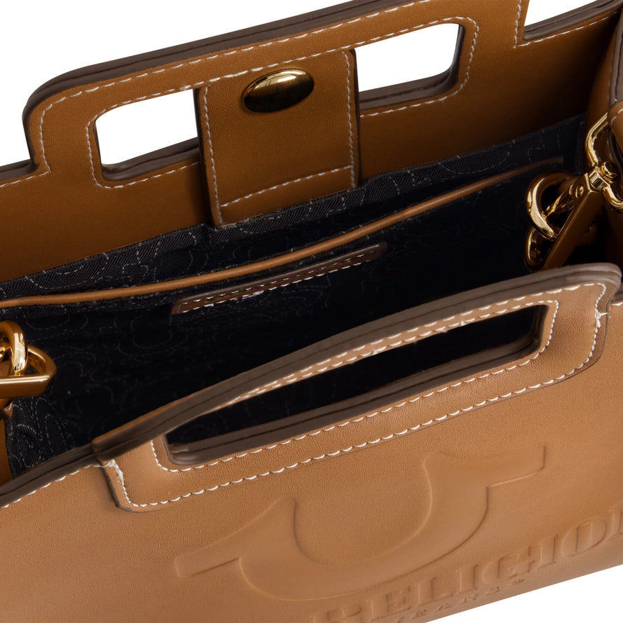 True Religion Horseshoe Motif North / South Tote, Cognac