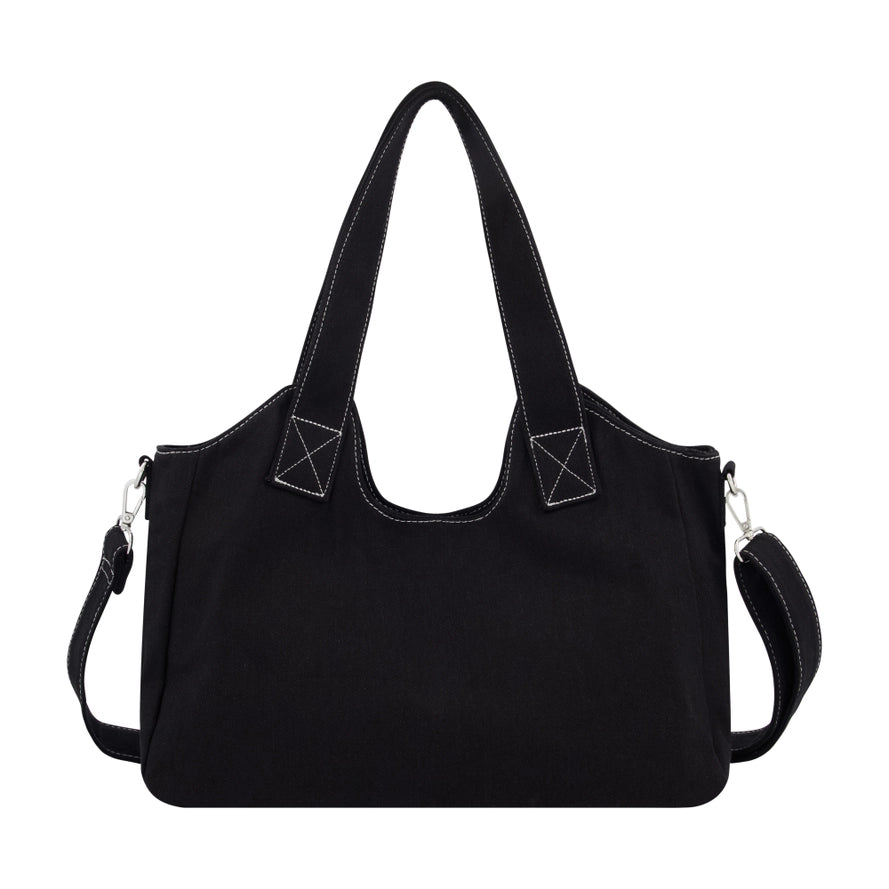 True Religion Horseshoe Stitch Black Satchel