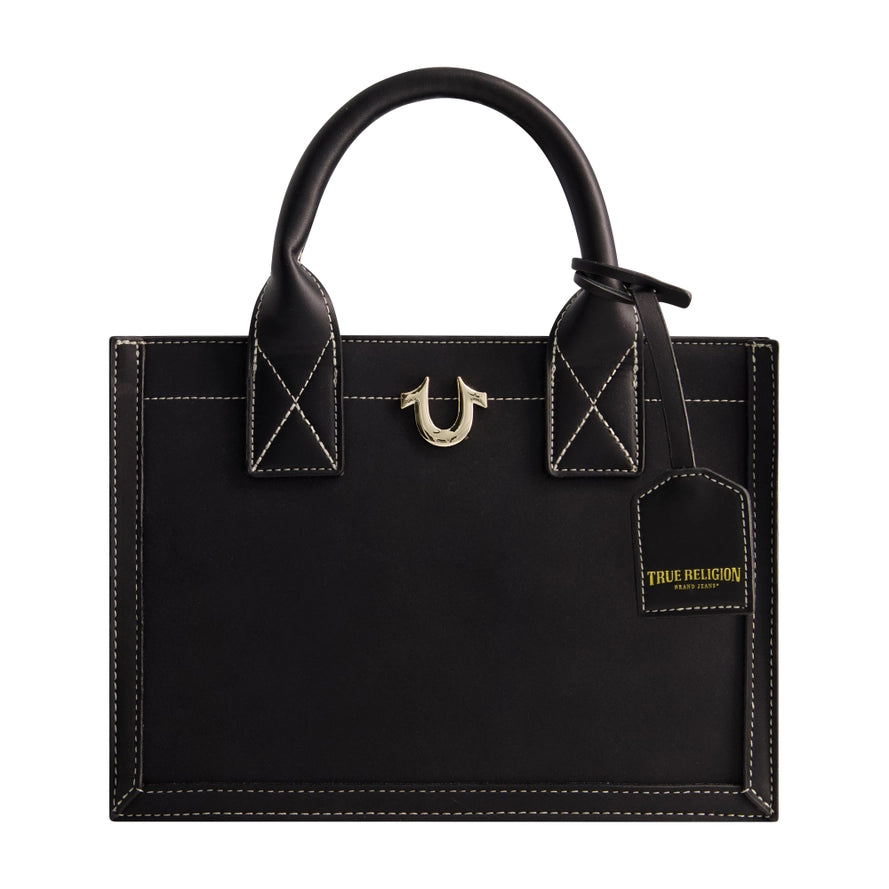 True Religion Modern Edge Suede Tote, Blac